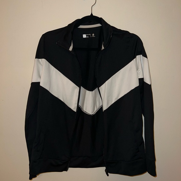 Xersion Athletic Black and White Zip Up Jacket - Picture 1 of 3
